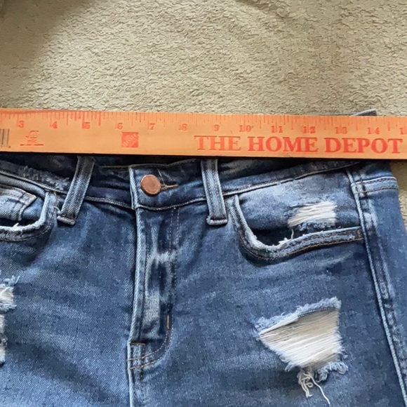 Flying Monkey Blue Flare Mid Rise Jeans Size 27, Preowned - Picture 4 of 15